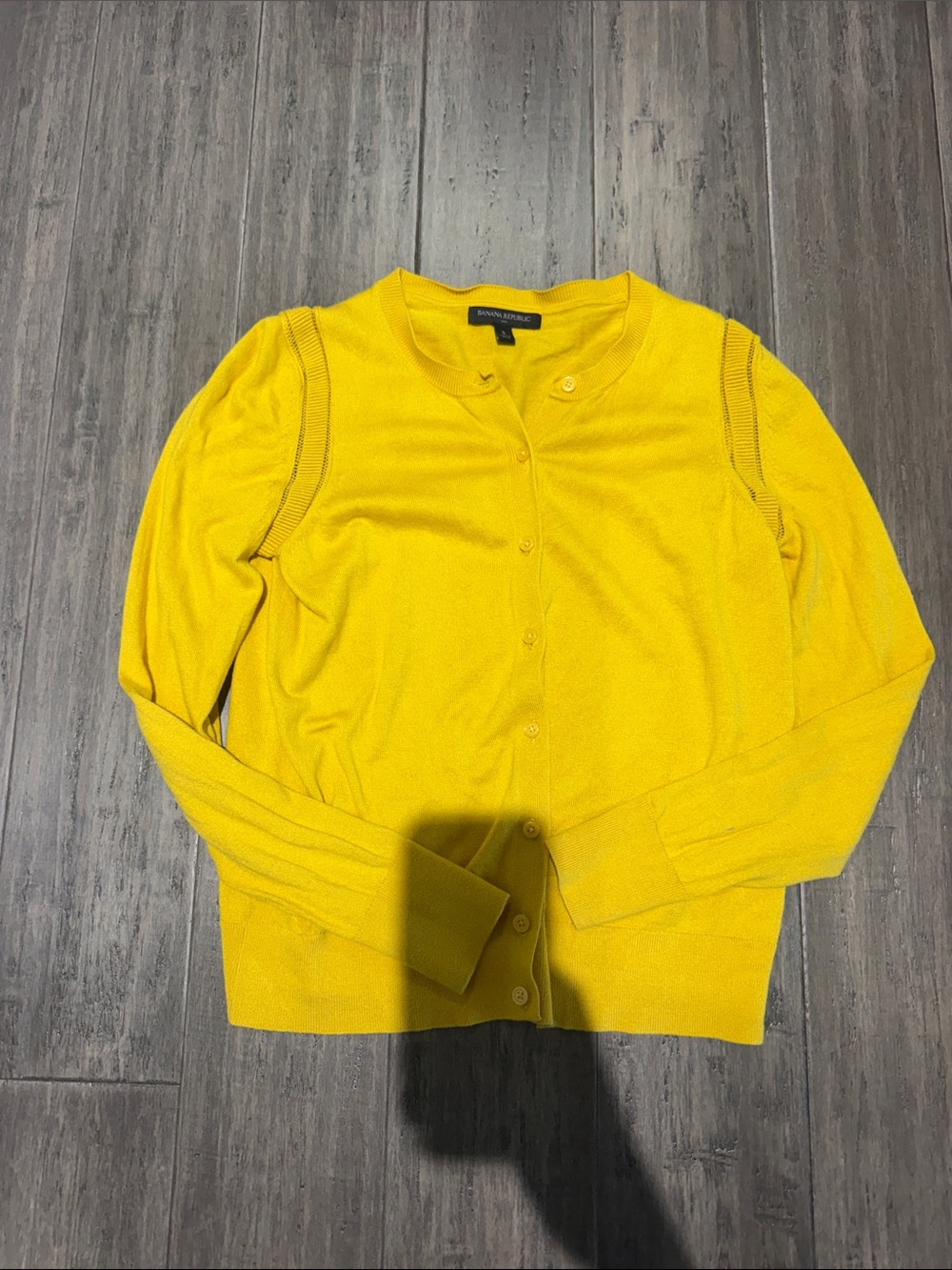 Banana Republic Bright golden Yellow Button-Front Cardigan